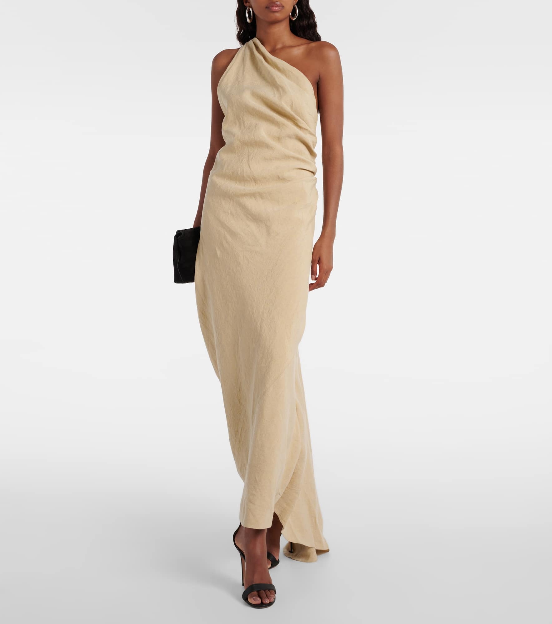 Riya draped linen maxi dress - 2