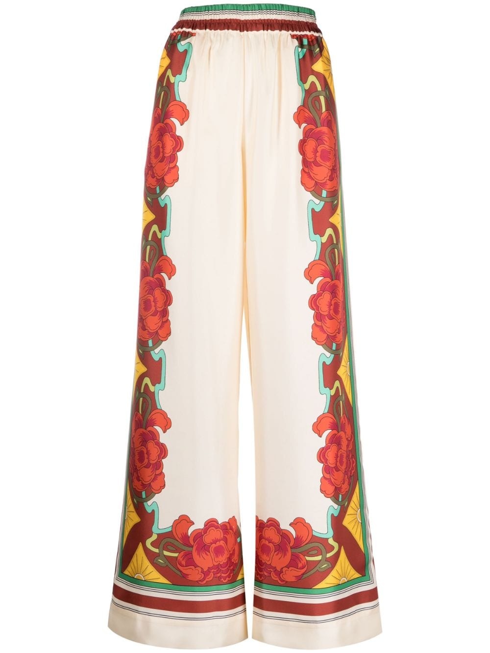 floral-print palazzo trousers - 1