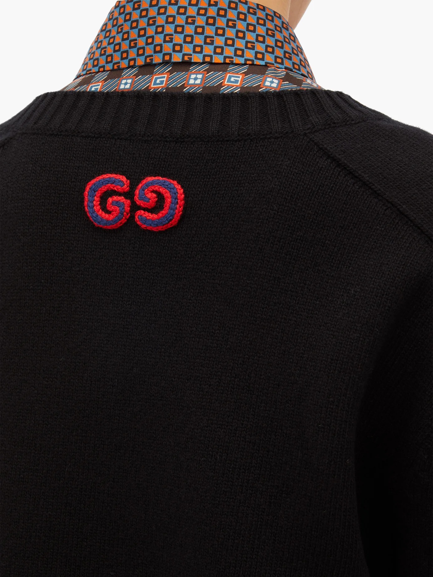 Logo-appliqué wool sweater - 3