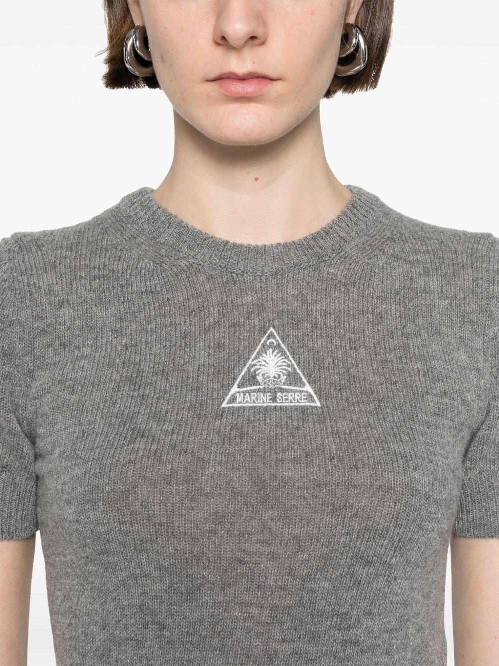 logo-embroidered T-shirt - 5