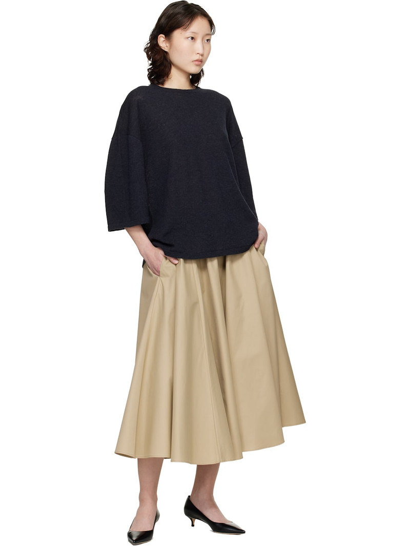 CORDERA Gray Merino Wool Oversized T-shirt outlook