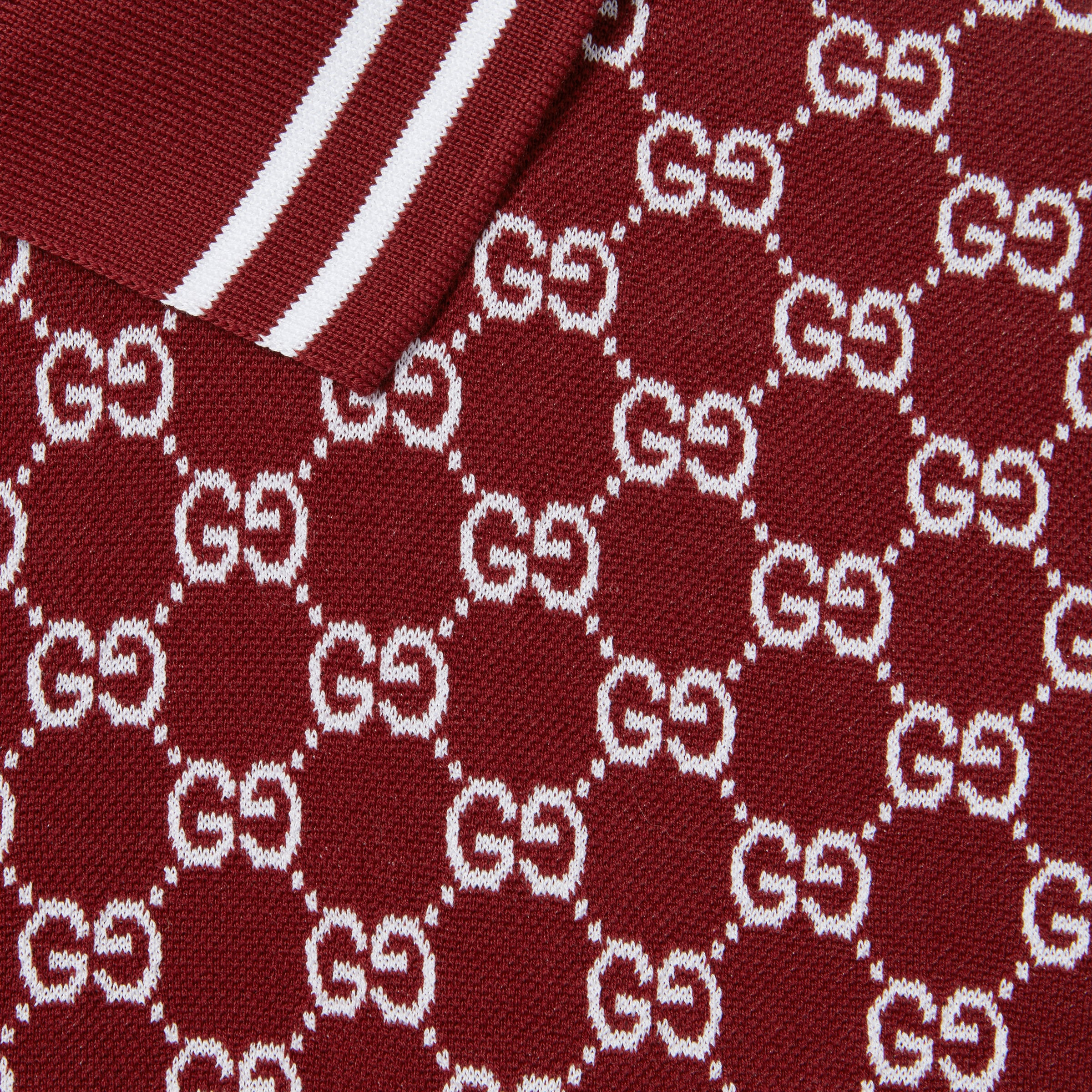 GG cotton piquet jacquard polo shirt - 6