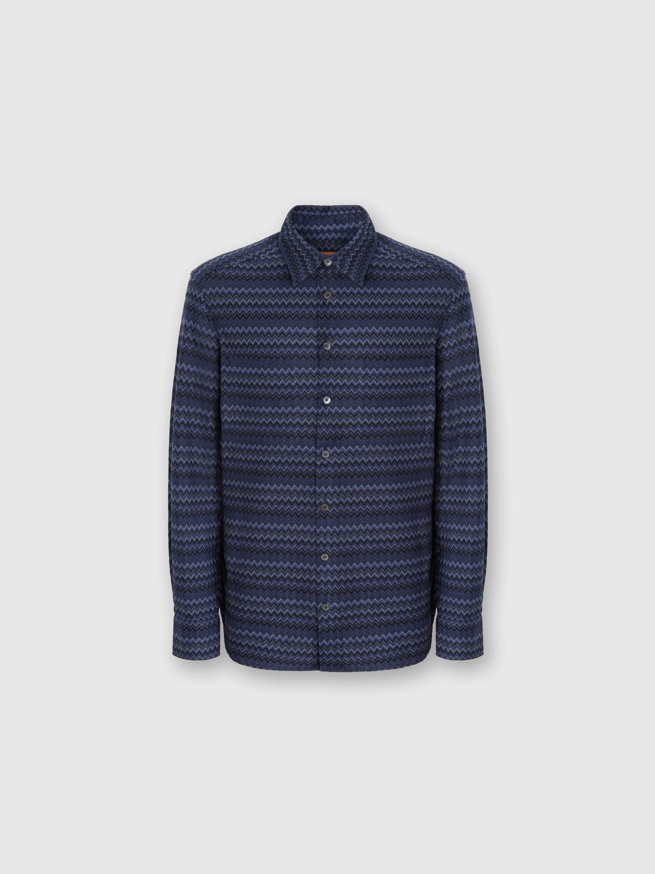Missoni Shirt With Micro Zigzag Tone On Tone in Blue at Nordstrom - 1