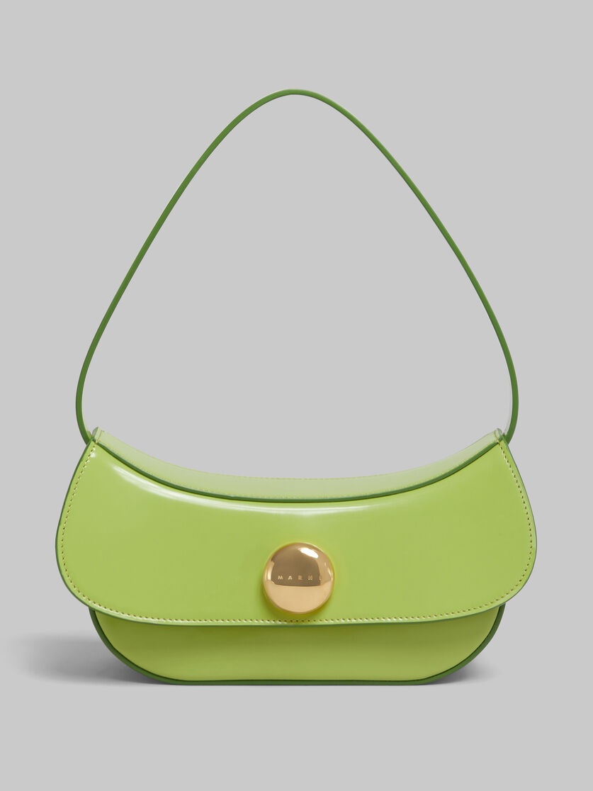 GREEN LEATHER BUTTERFLY SMALL HOBO BAG - 5