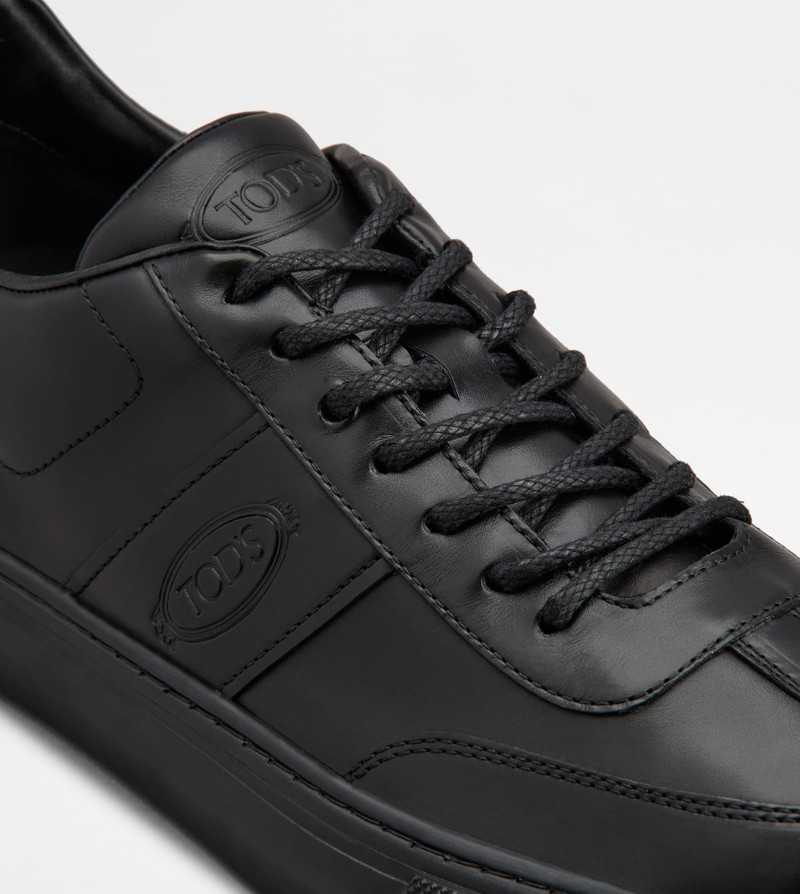 SNEAKERS IN LEATHER - BLACK 5