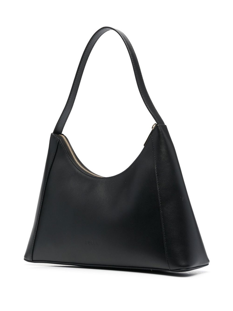 logo-plaque leather shoulder bag 3
