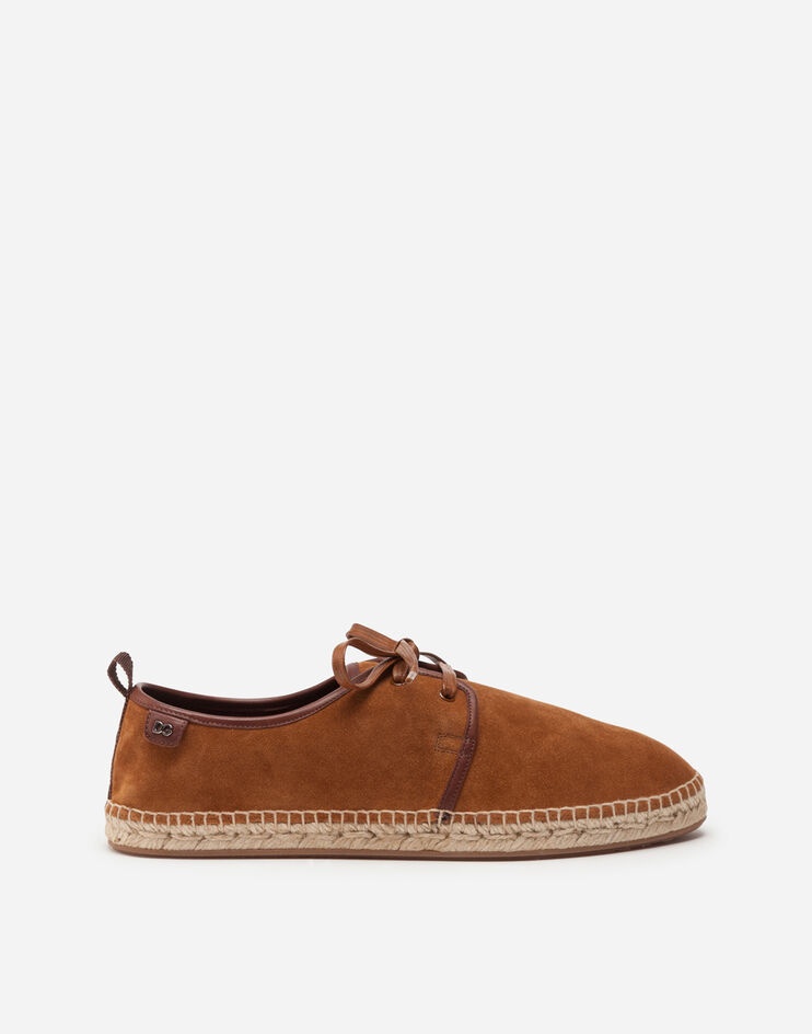 Suede lace-up espadrilles with rope sole - 1