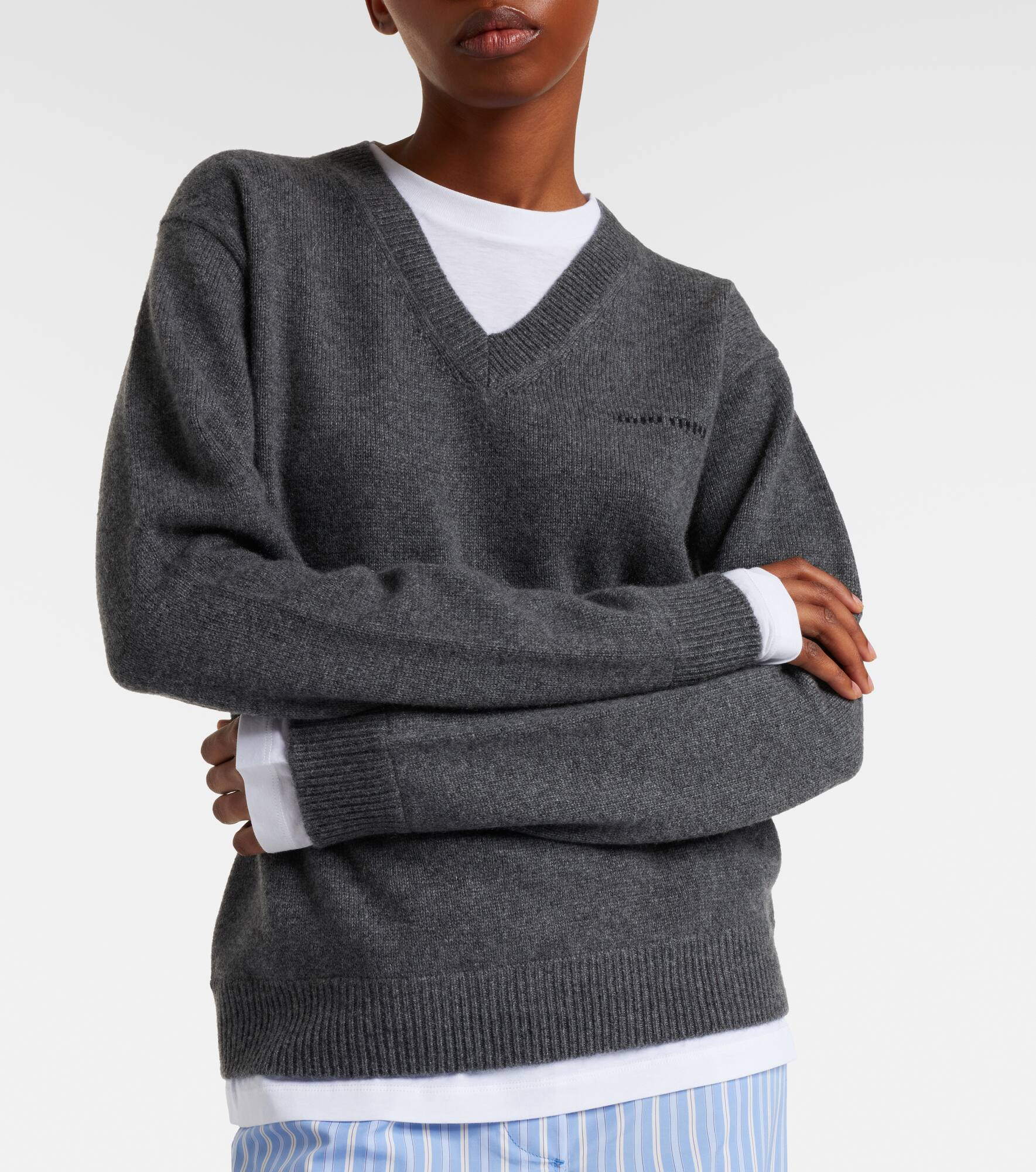 Layered cashmere sweater - 6