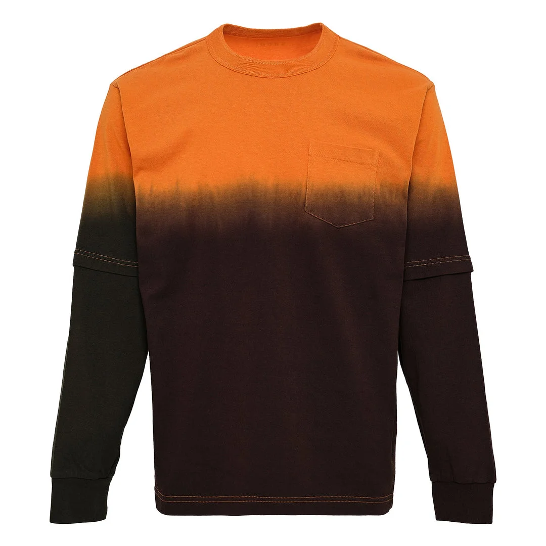 Garment Dye Cotton Jersey Long Sleeve Tee - 1