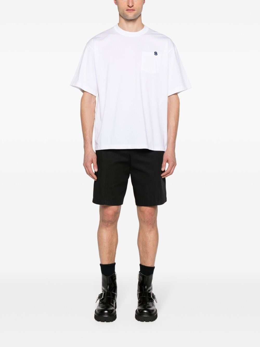 logo-embroidered cotton T-shirt - 2