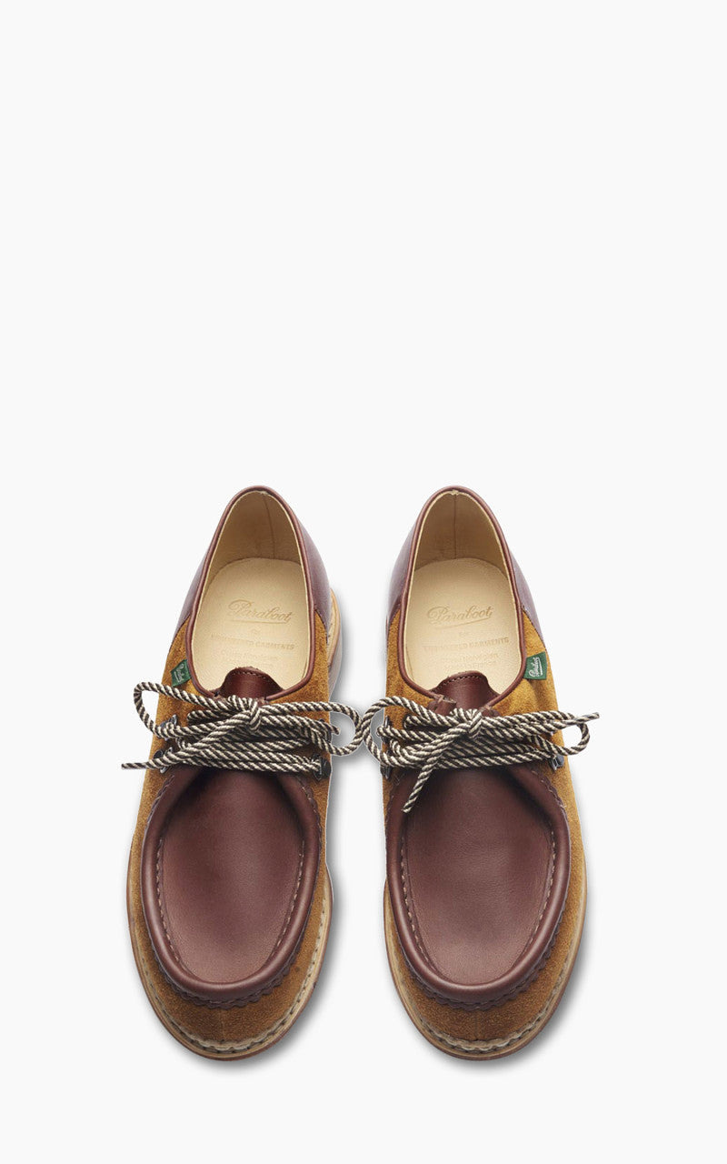 X ENGINEERED GARMENTS MICHAEL HOM ANNEAUX LISSE MARRON/VELOURS WHISKY - 6