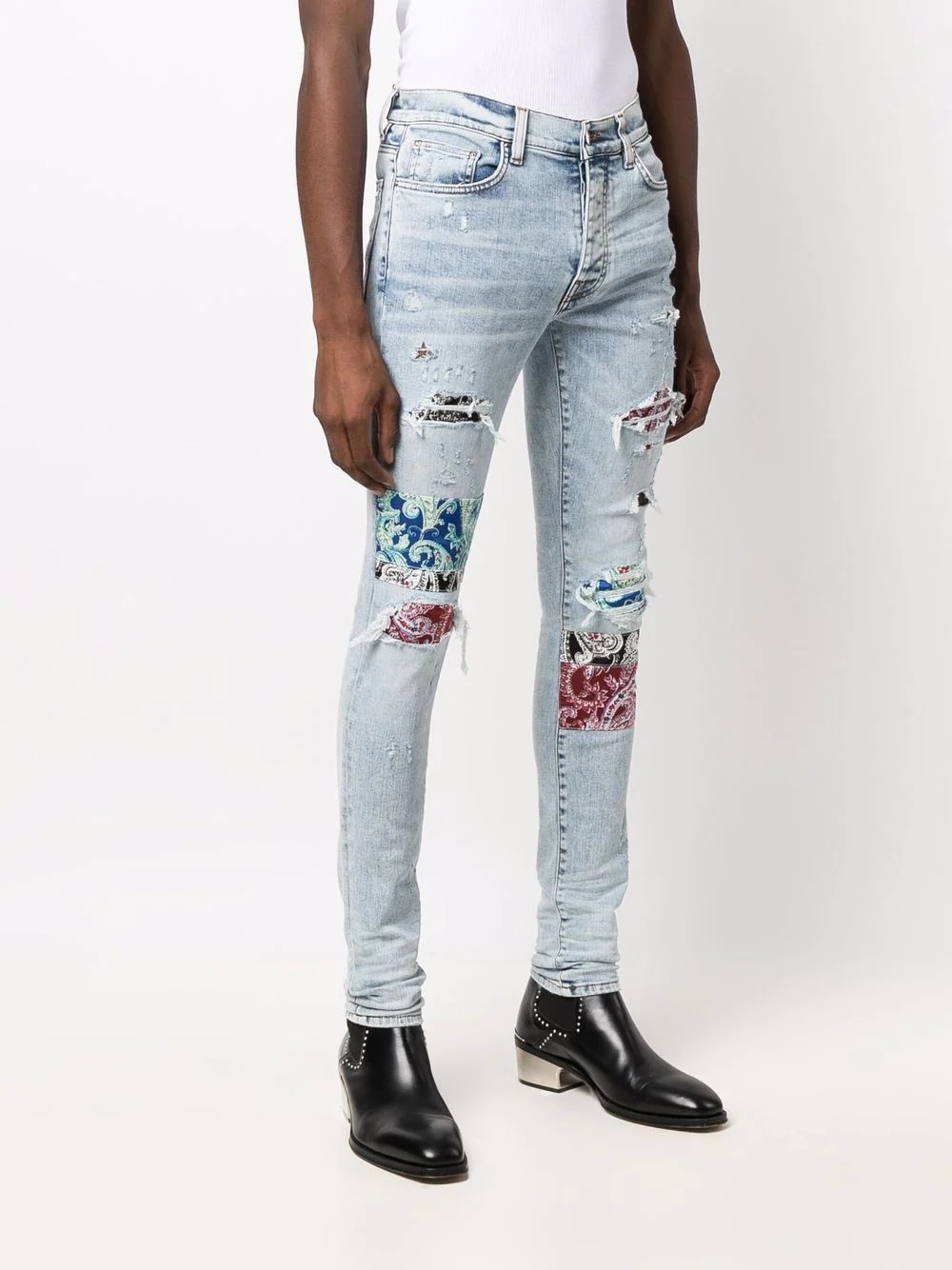 distressed skinny jeans - 3