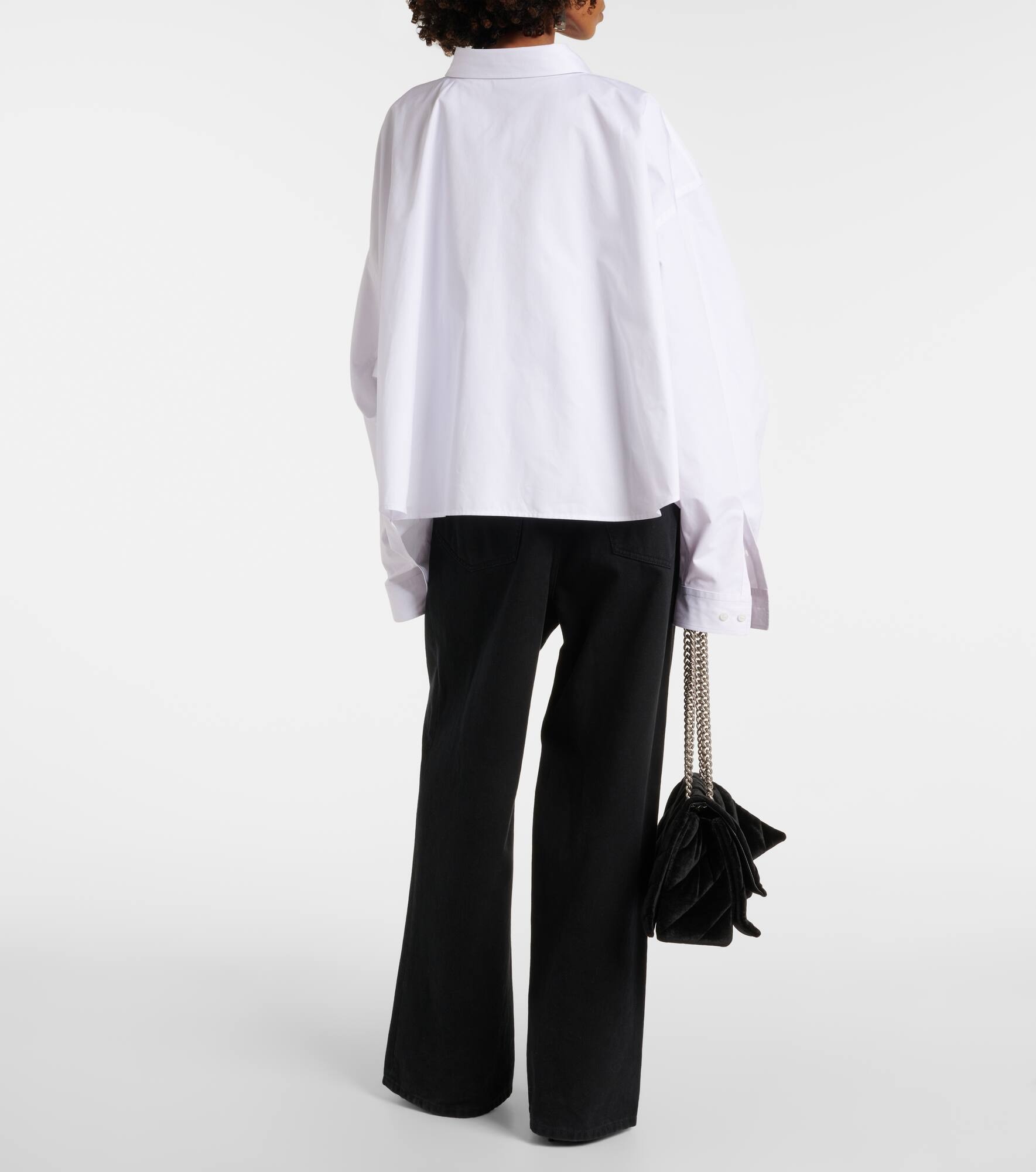 Oversized cotton poplin shirt - 3