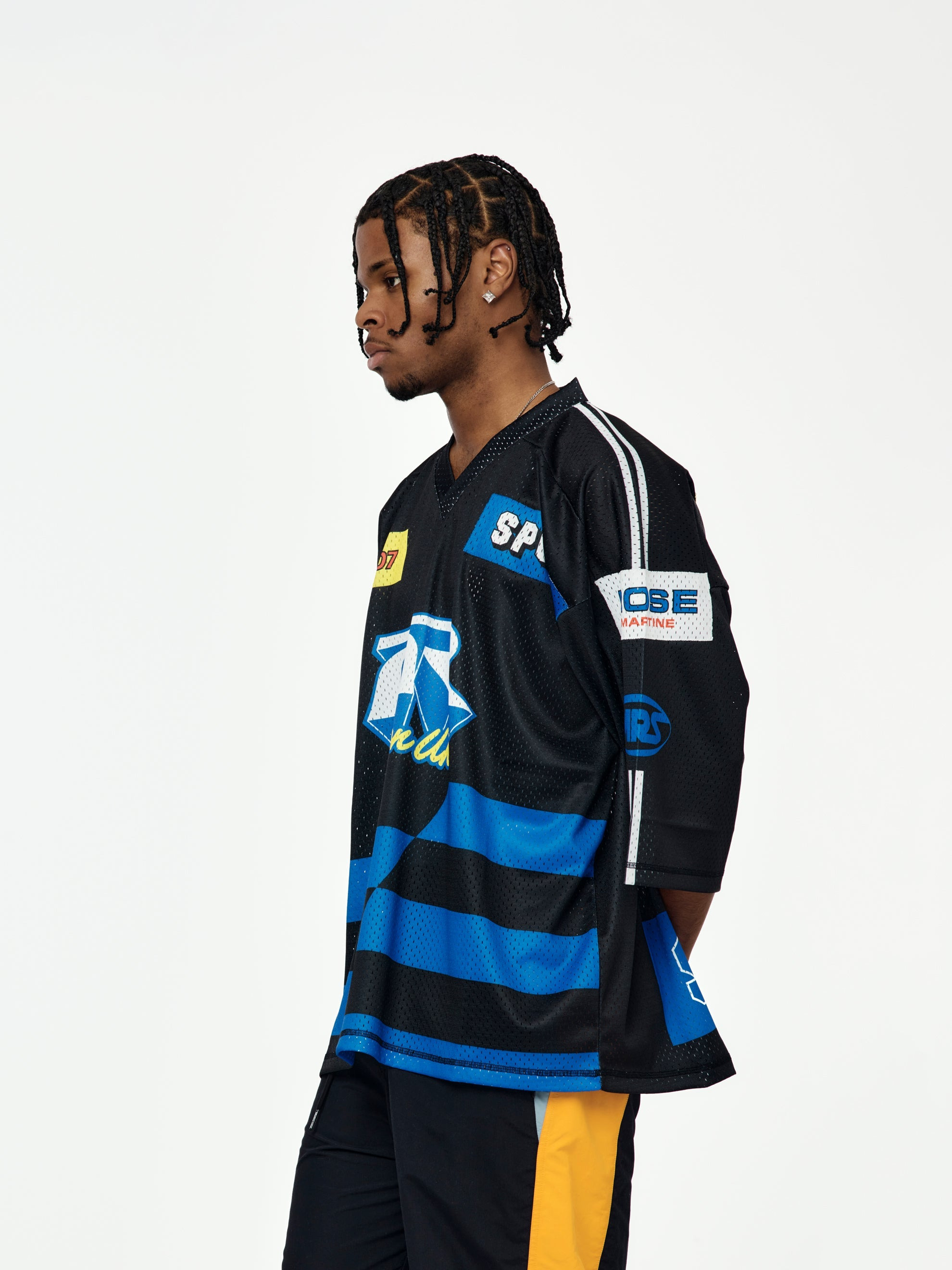 OVERSIZED FOOTBALL TOP (BLACK) - 2