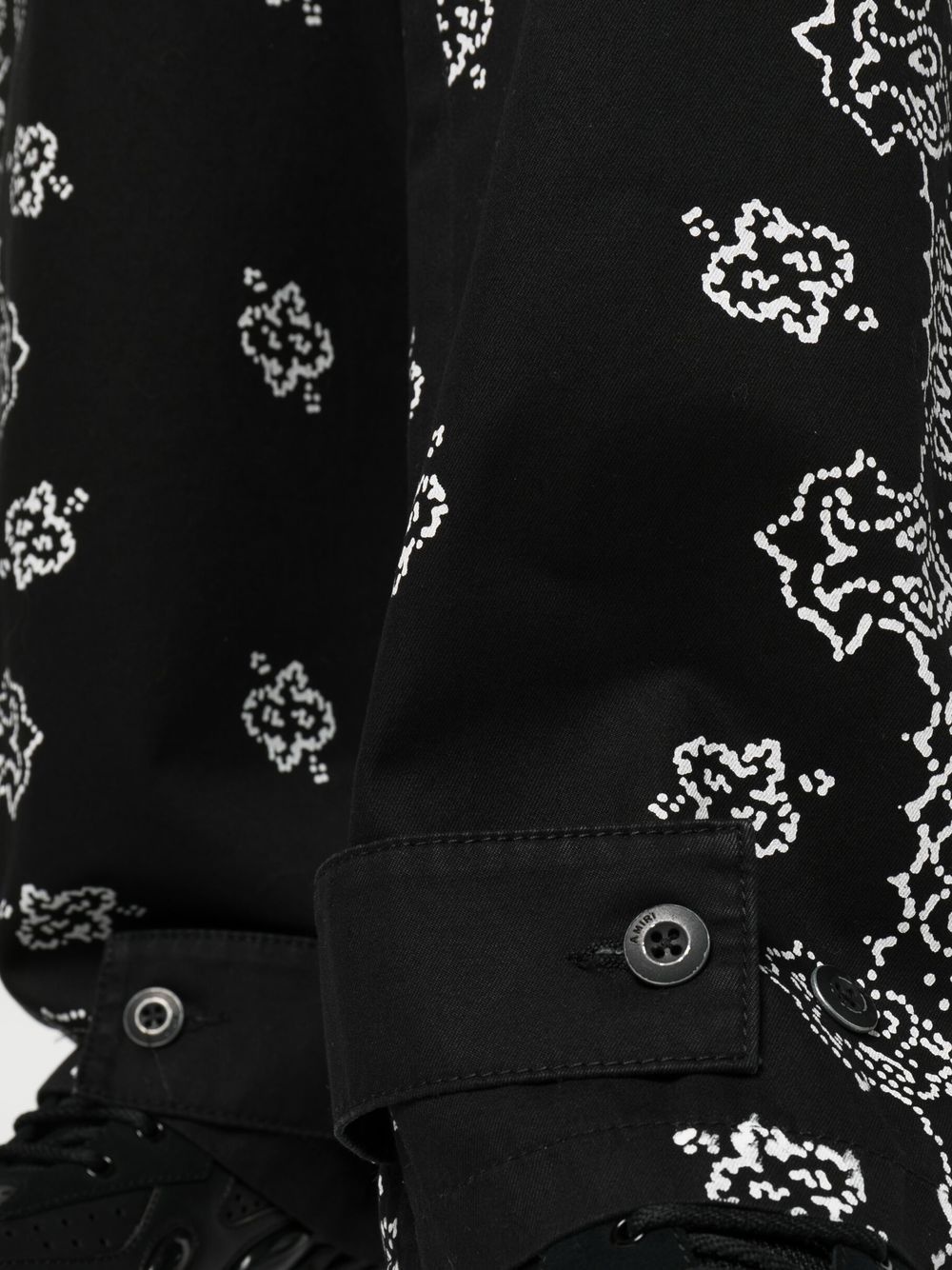paisley-print cotton trousers - 5
