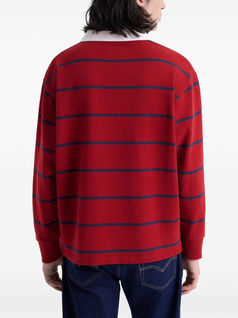striped long-sleeve polo shirt 4