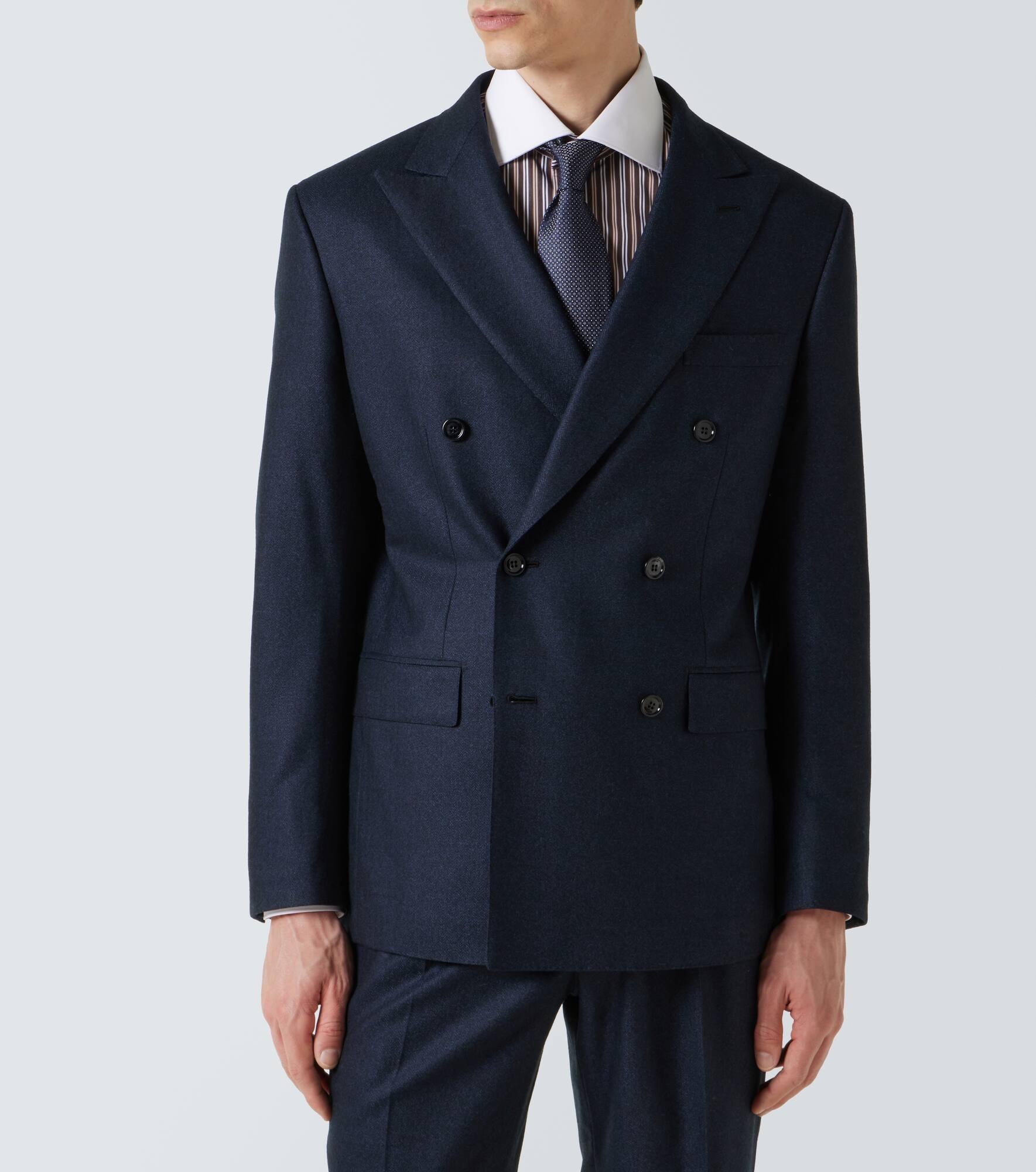 Herringbone wool flannel suit - 4