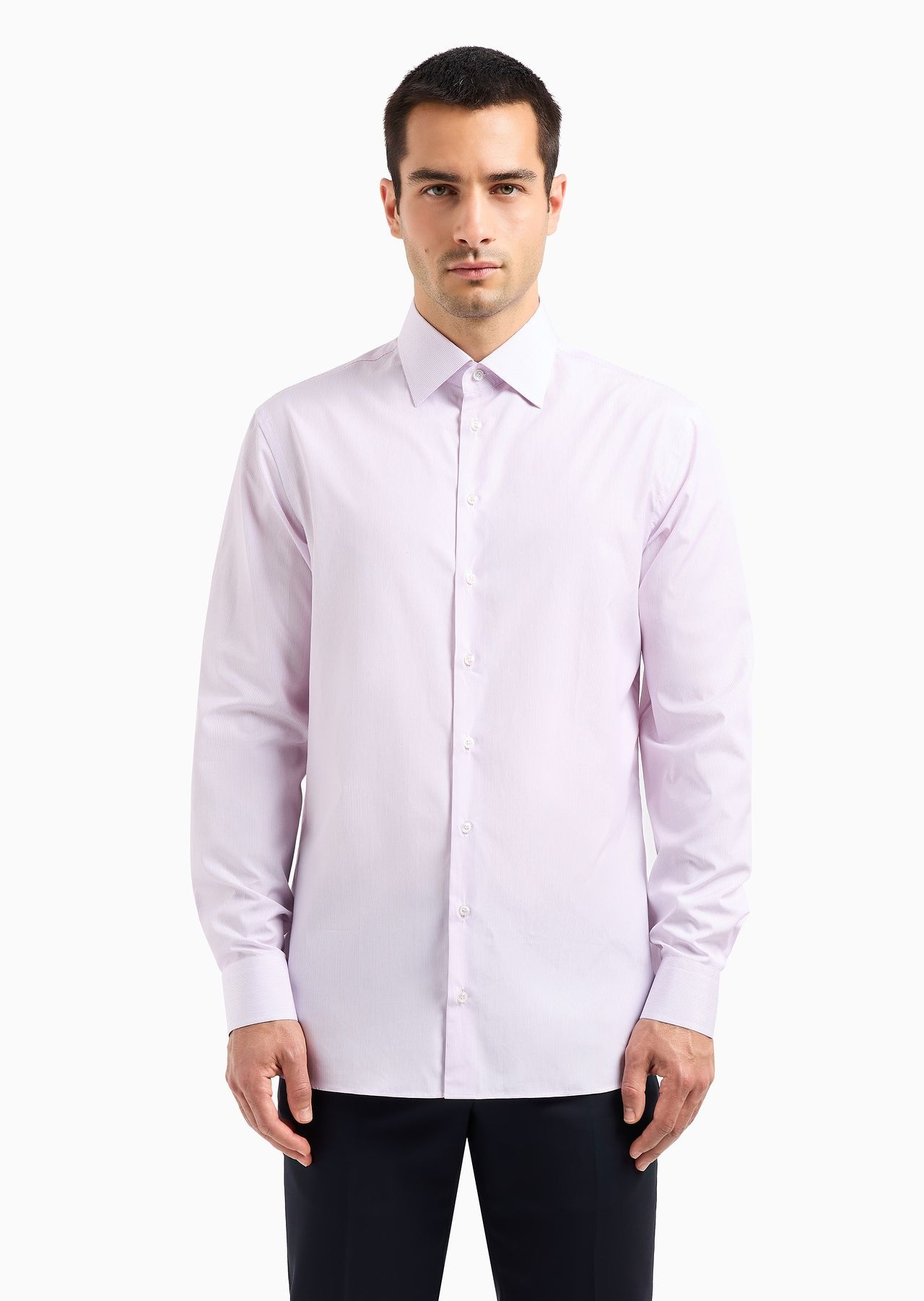 Regular-fit shirt in luxury cotton with a micro-pattern - 2