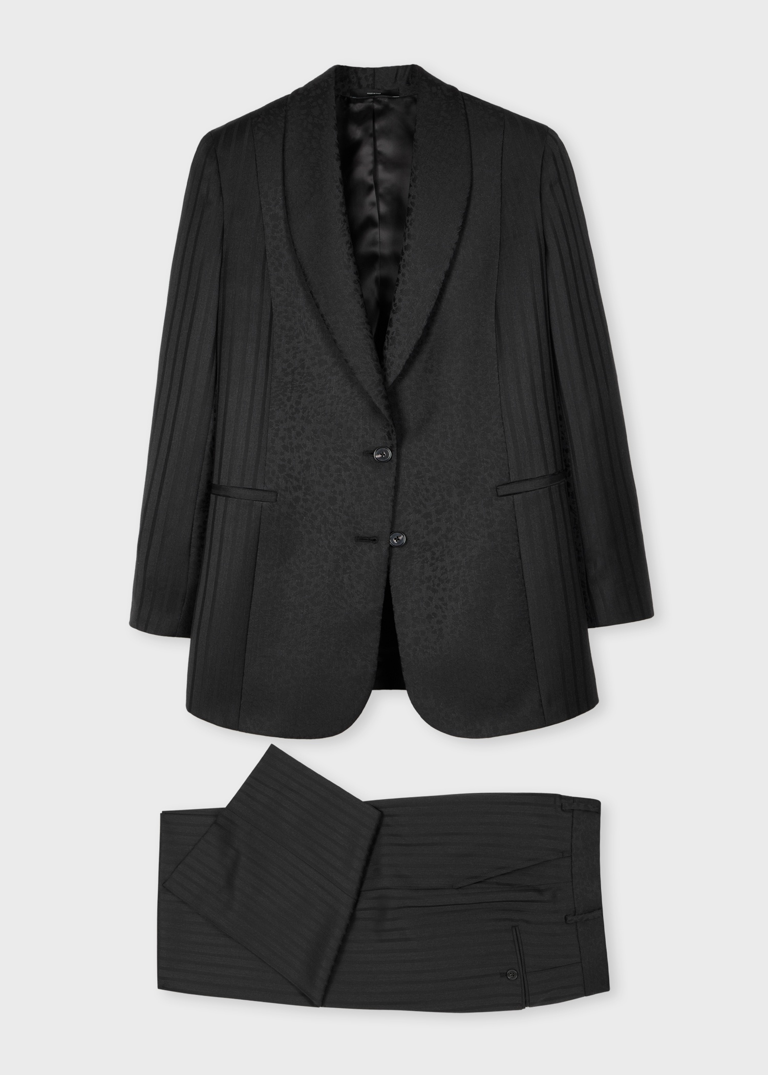 Women's Charcoal 'Leopard Jacquard' Suit - 1