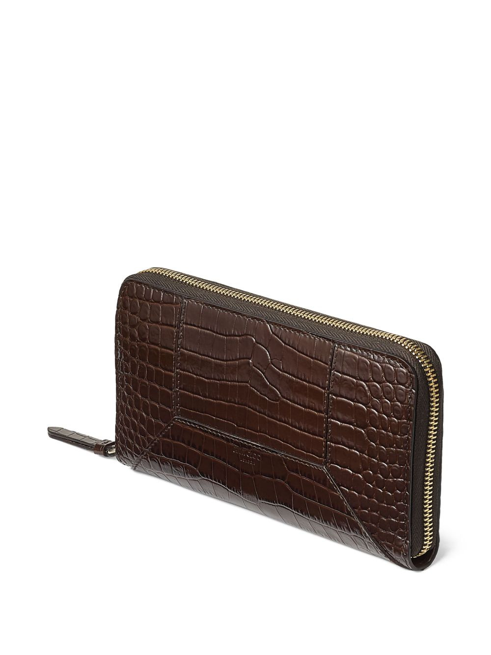 Pippa crocodile-effect zip-around wallet - 3