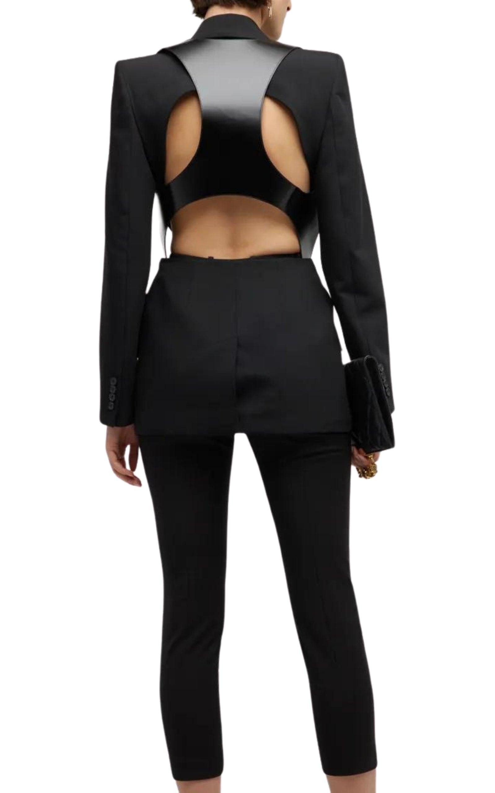 Single-Breasted Slashed Blazer - 4