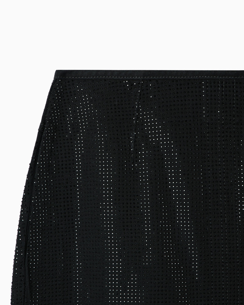 EMPORIO ARMANI LONG DRILL SKIRT WITH ALL-OVER MICRO STUDS outlook