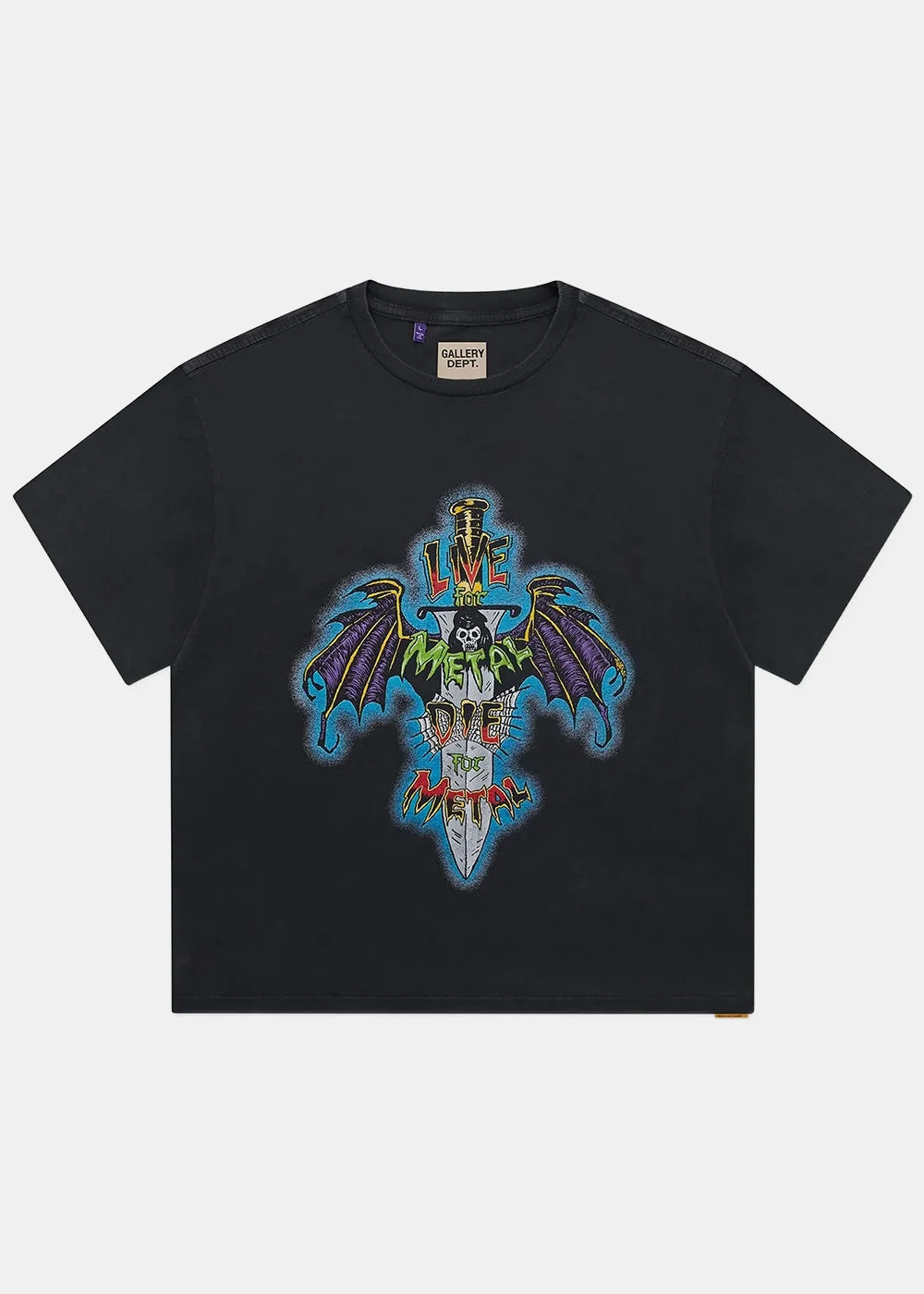 Vintage Black Live For Metal Tee - 1