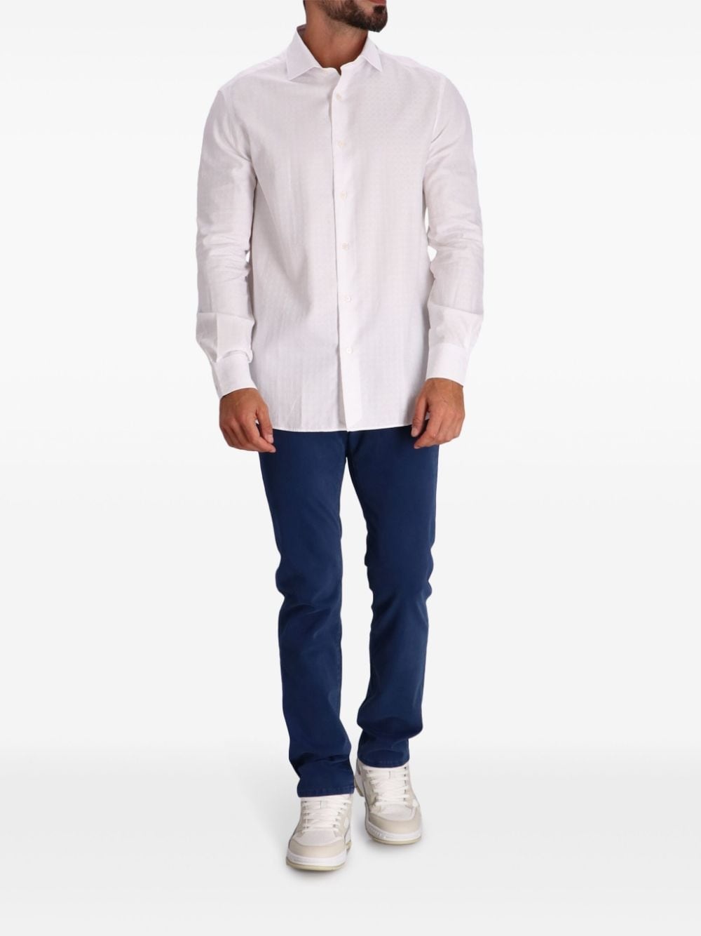 long-sleeved cotton shirt - 2