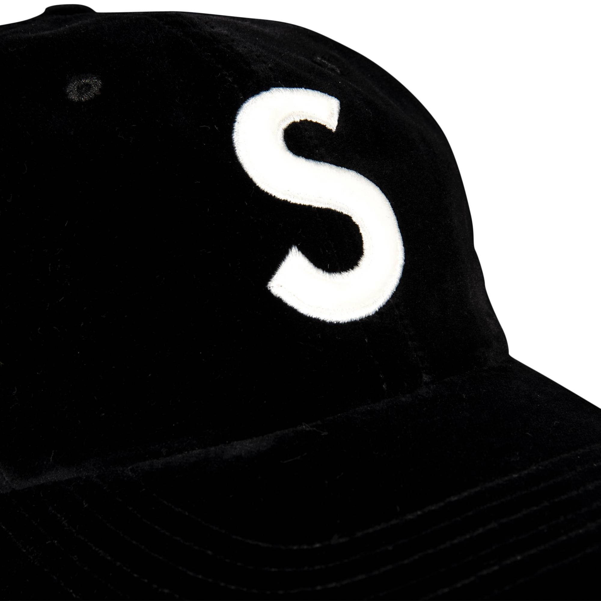 Supreme Velvet S Logo 6-Panel 'Black' - 3