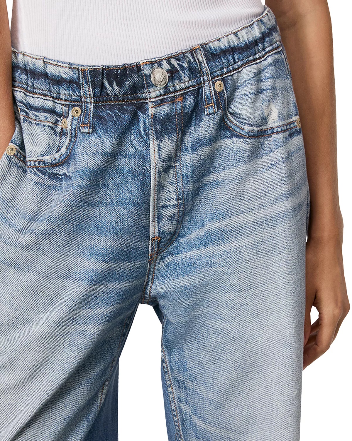 Miramar High Rise Wide Leg Cotton Terry Sweatpant Jeans - 5