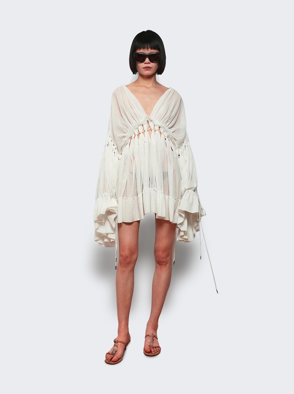 Sirocco Cotton Muslin Dress White - 5