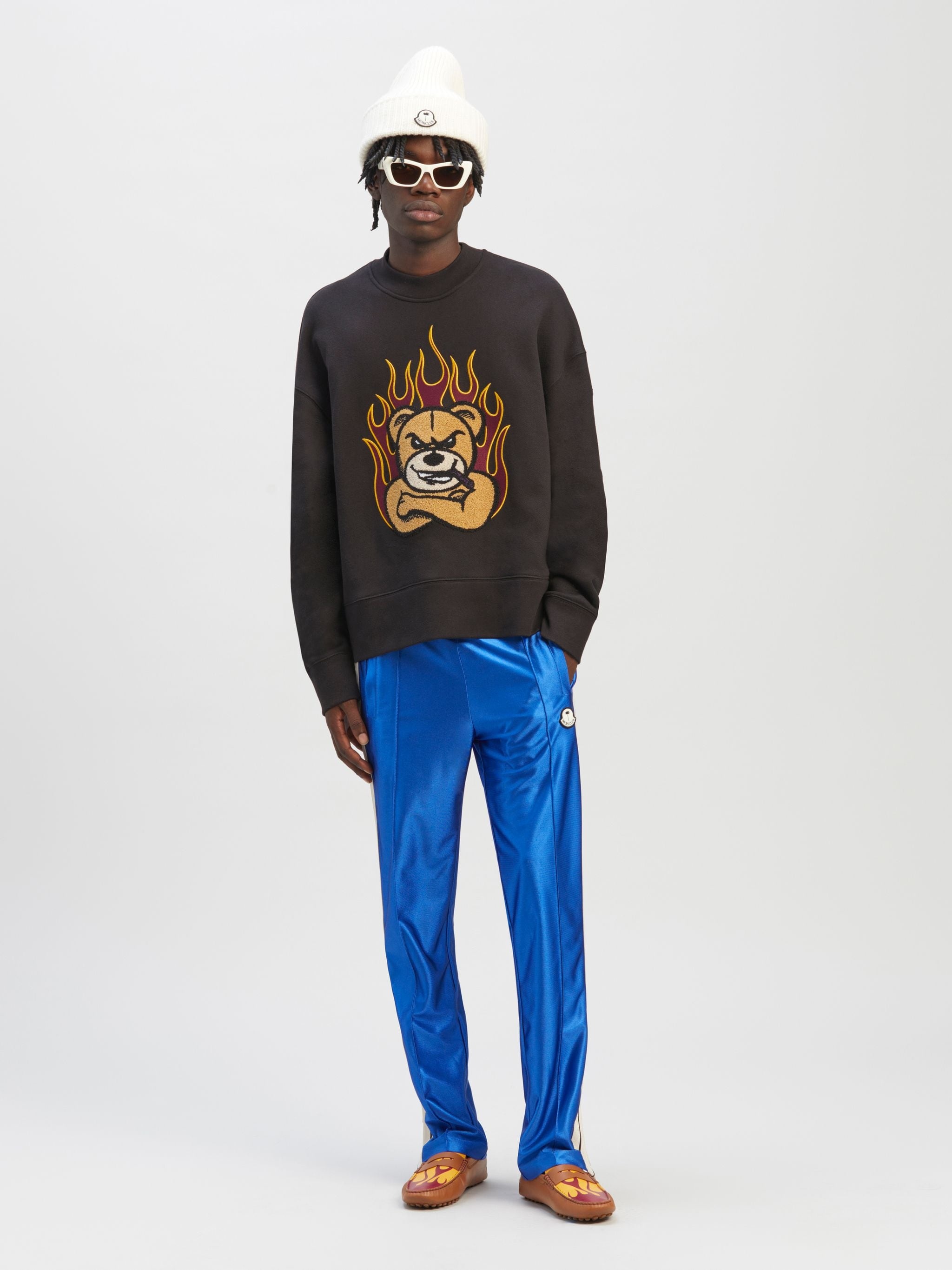 8 MONCLER PALM ANGELS SWEATSHIRT WITH BEAR - 2