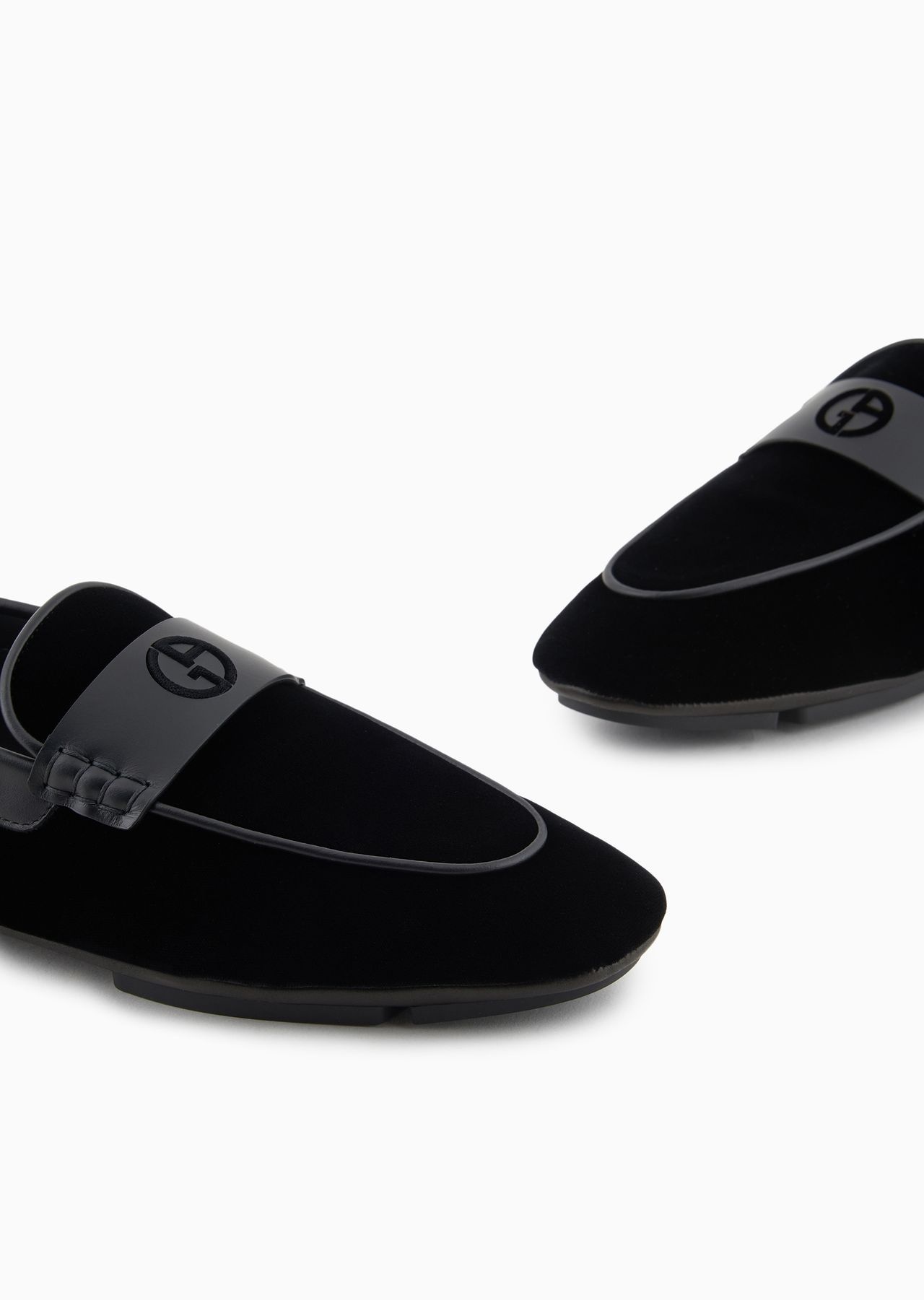 Velvet and leather loafers - 5