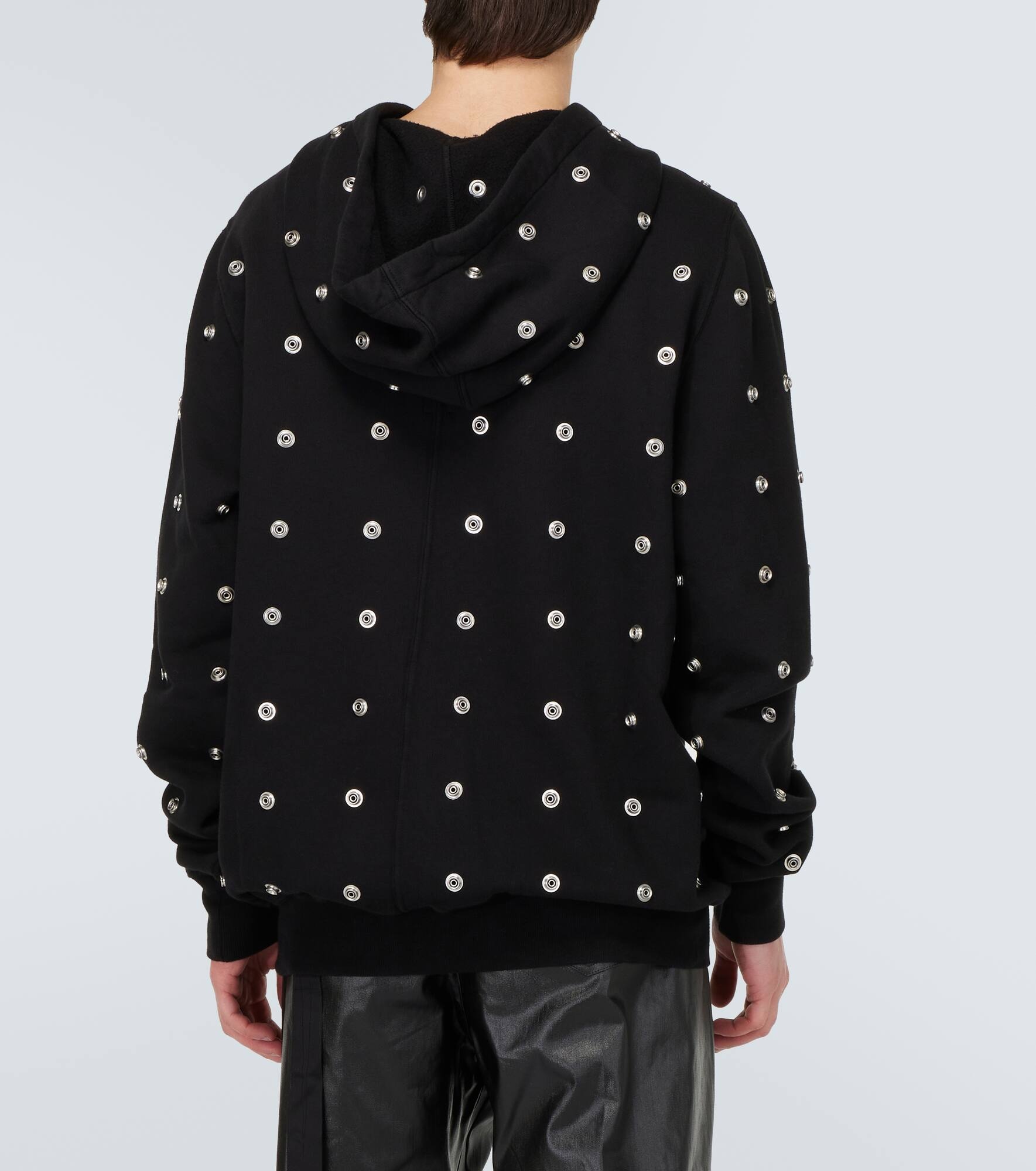 Granbury studded cotton jersey hoodie - 4