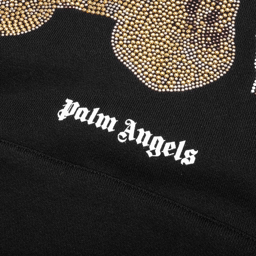 PALM ANGELS PA SEQUINS BEAR HOODIE - BLACK/GOLD - 4