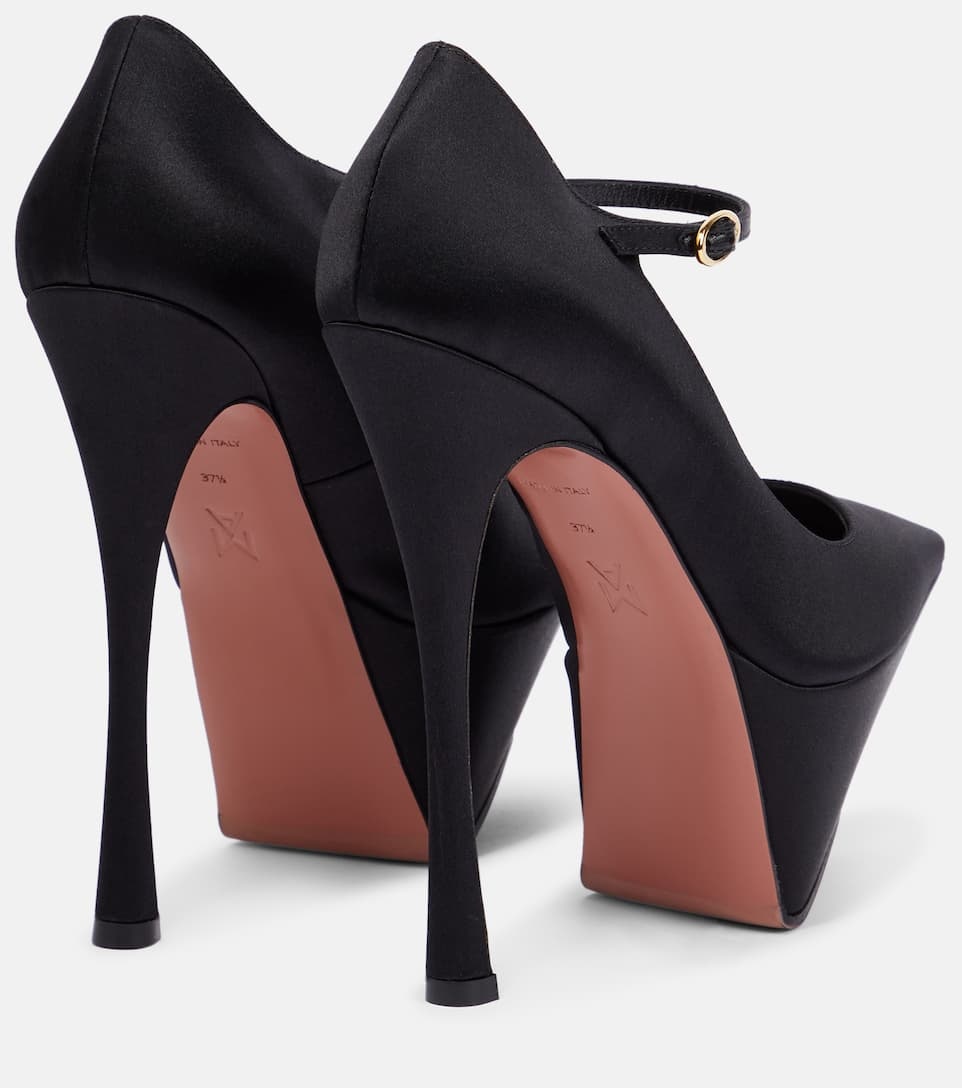 Yigit satin platform pumps - 3