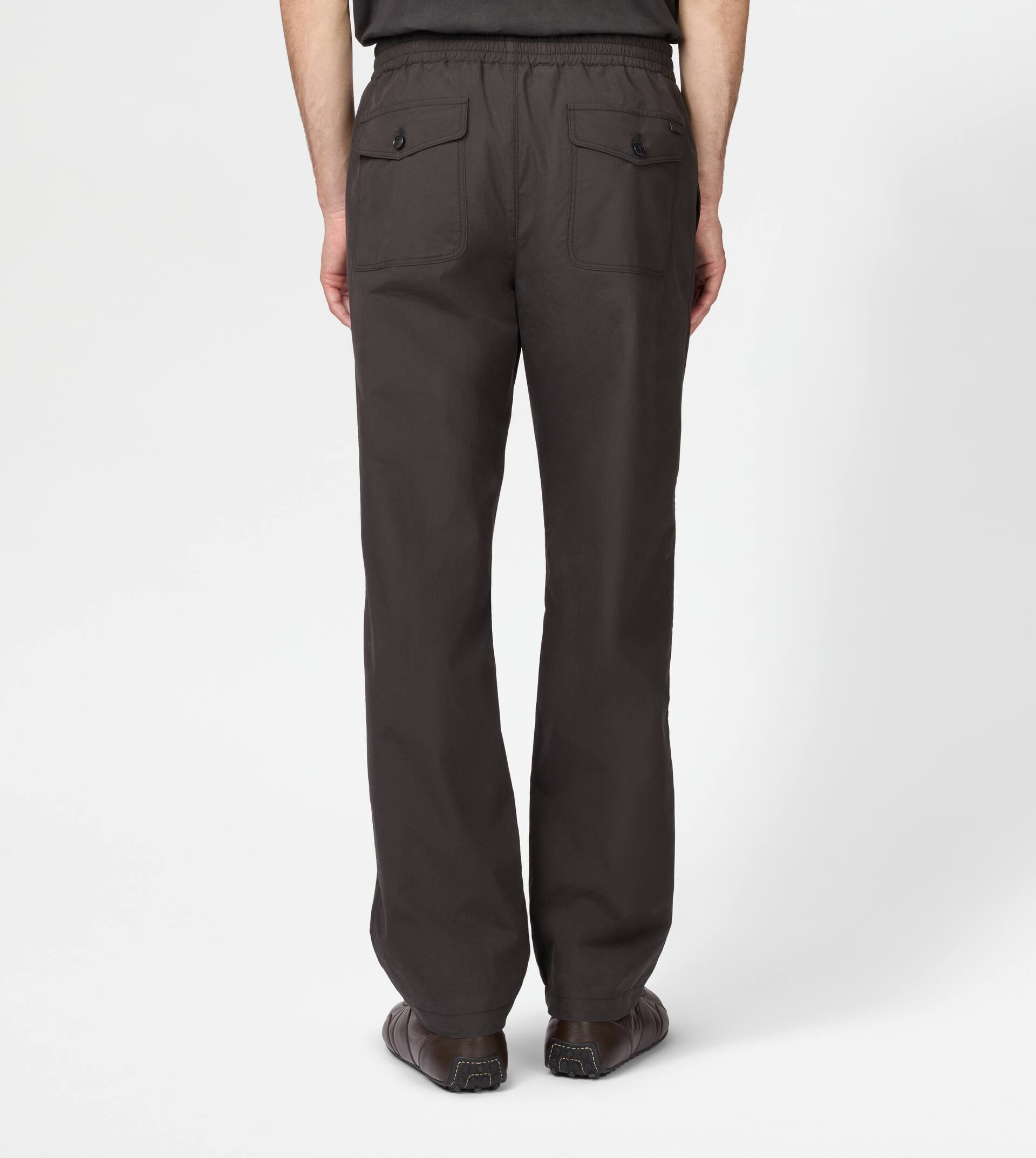 PANTS IN COTTON WITH DRAWSTRING - GREY - 4
