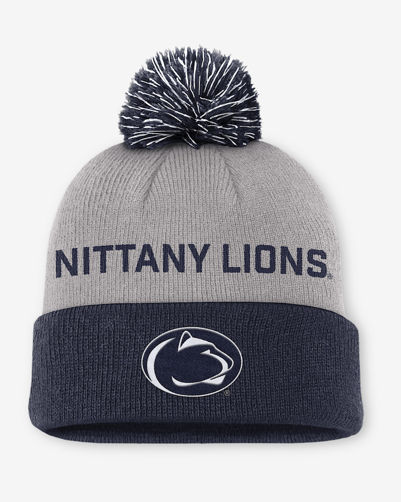 Penn State Primetime Peak Men's Nike College Cuffed Pom Beanie 1