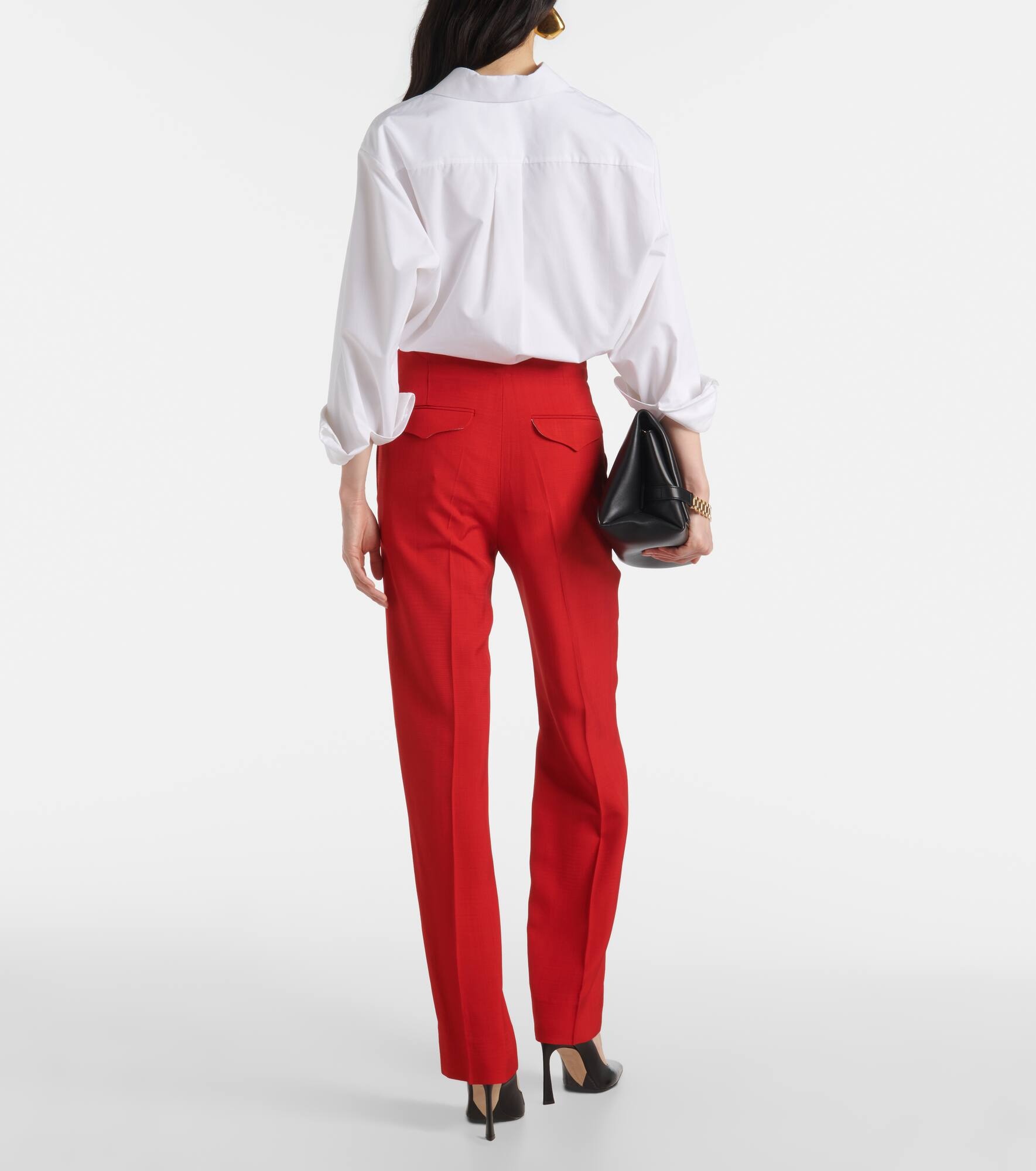 Mid-rise tapered pants - 3