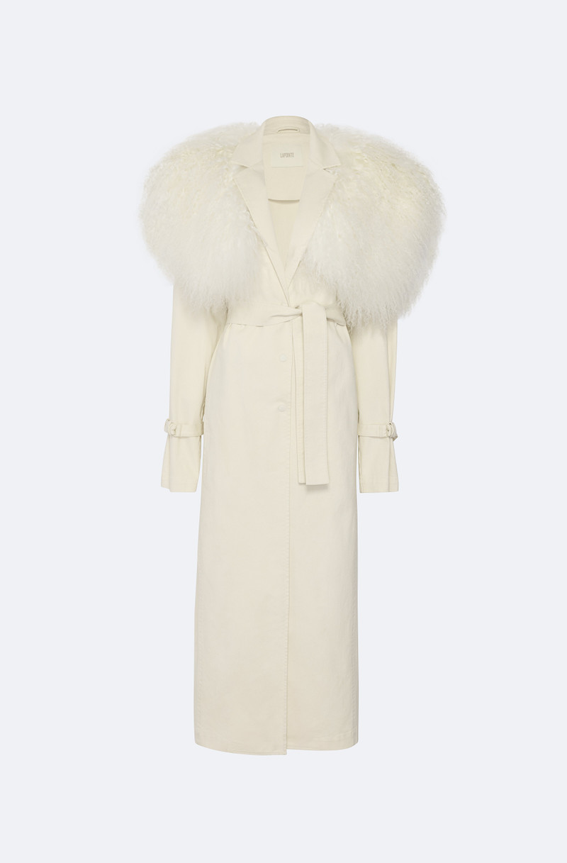 Twill Trench With Shearling 1