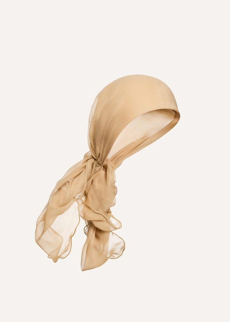 MAGDA BUTRYM Wired head scarf in beige outlook