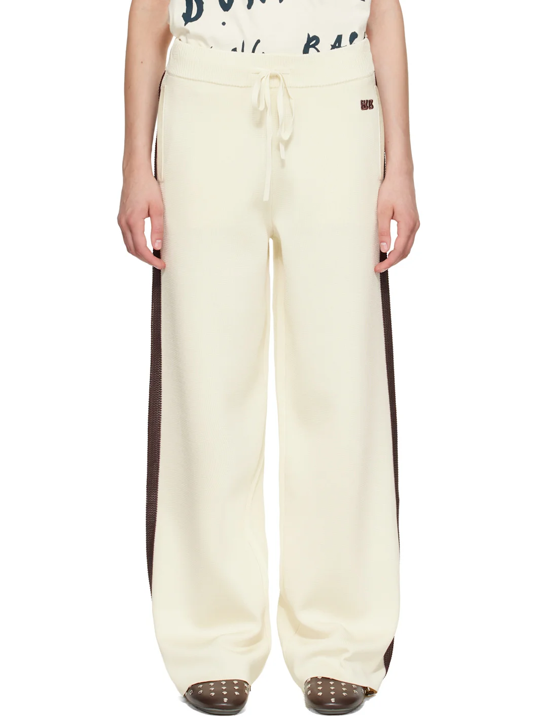 Off-White Tide Viscose Poly Knit Track Pants - 1