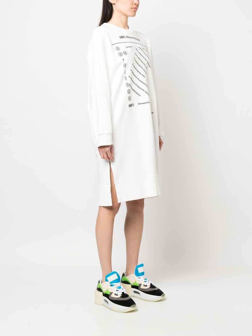 logo print sweatshirt dress - 3