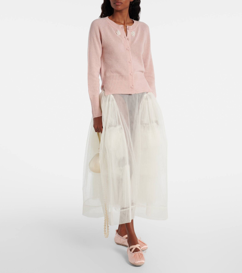 Simone Rocha Embellished cashmere cardigan outlook
