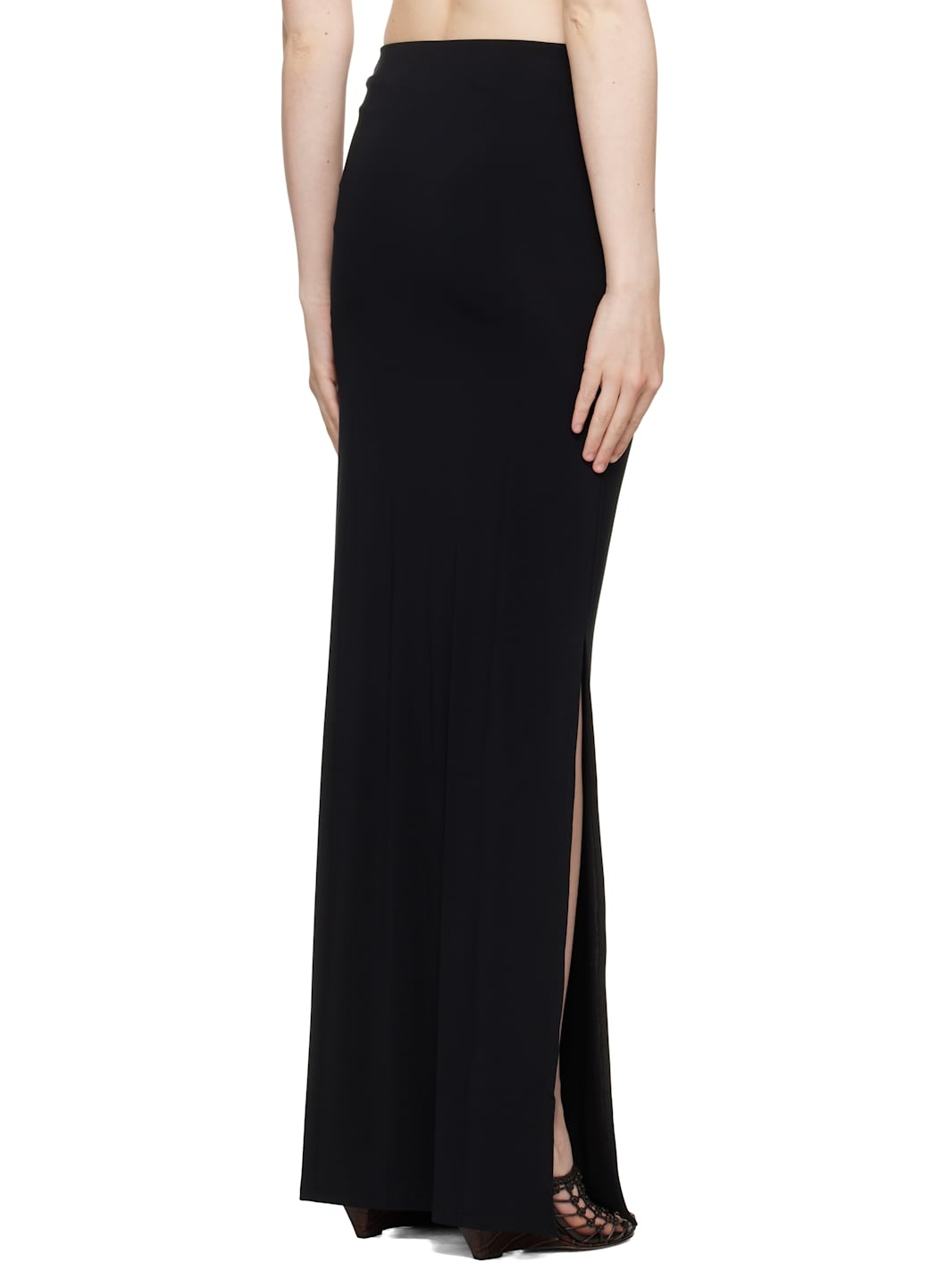 Black 'La Jupe Peplo' Maxi Skirt - 3