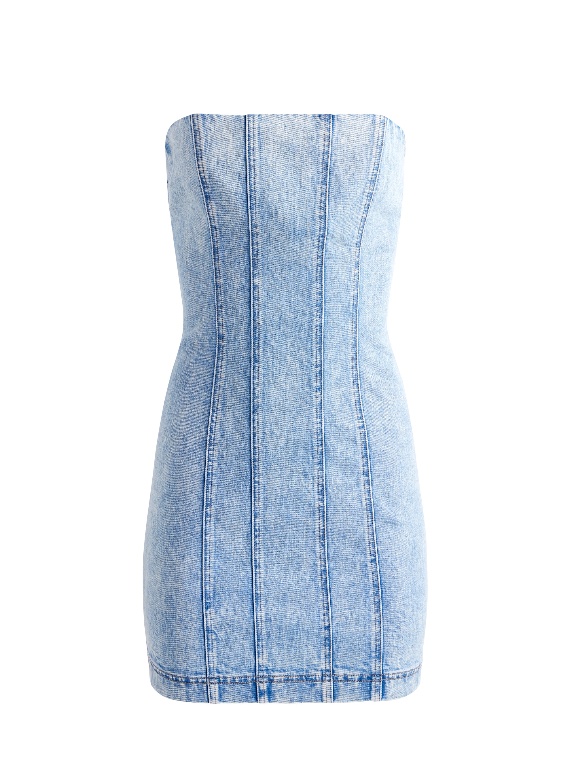 PALMER DENIM STRAPLESS MINI DRESS - 5