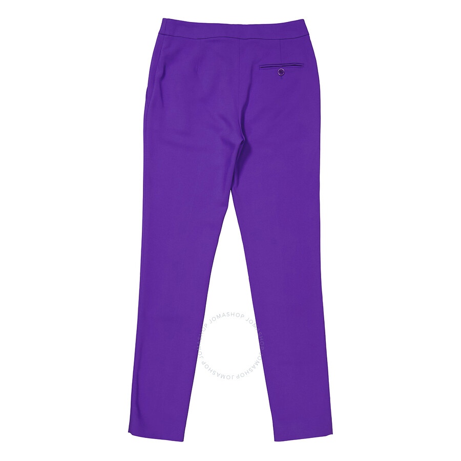 Moschino Ladies Purple High-Waisted Tailored Trousers - 2