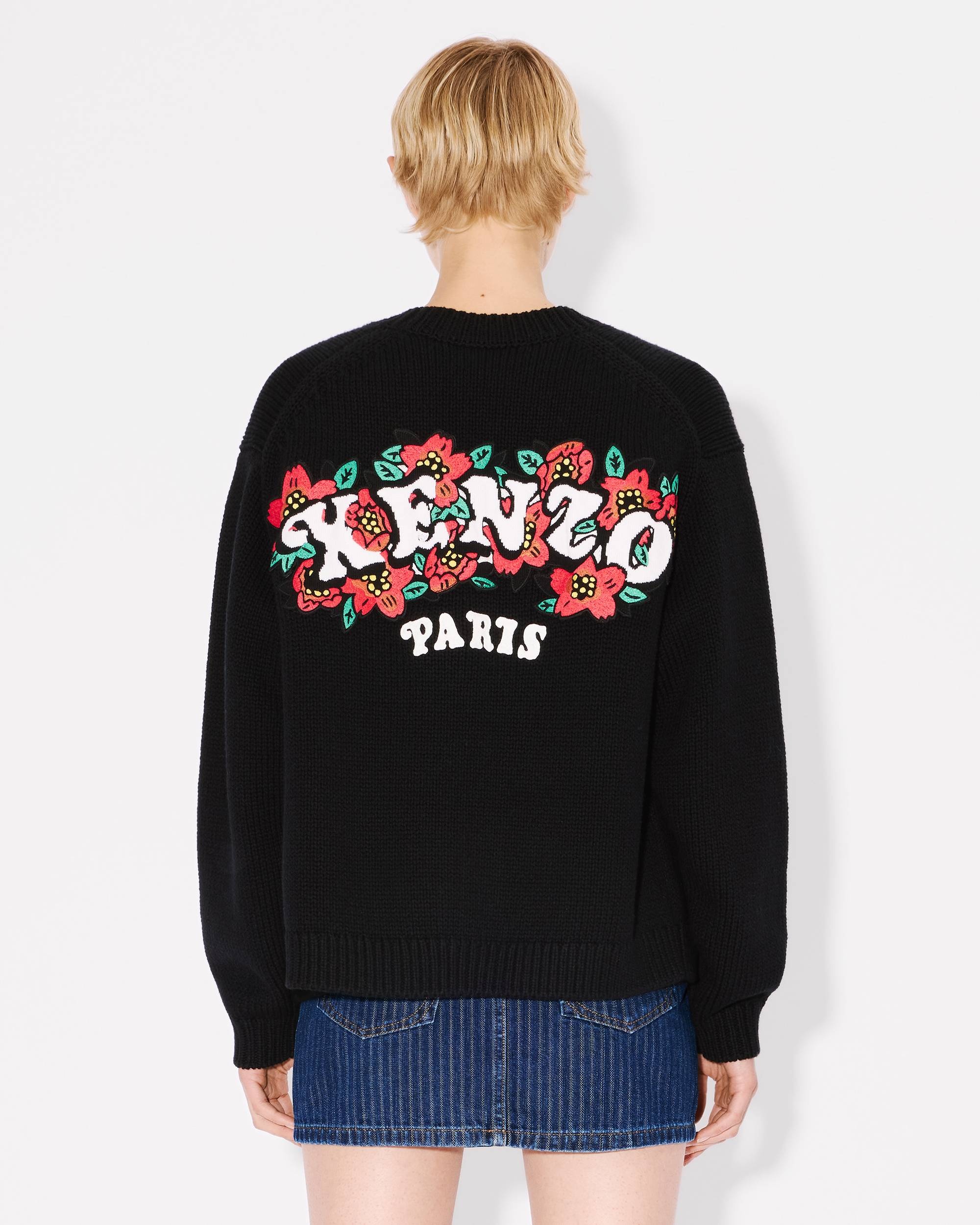 'KENZO VERDY MARKET' embroidered knitted cardigan in wool and cotton - 4