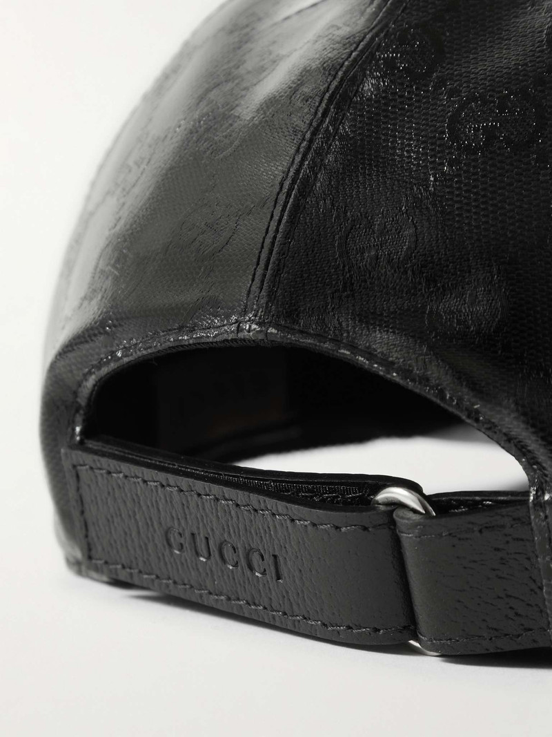 Leather-Trimmed Monogrammed Coated-Canvas Baseball Cap 4