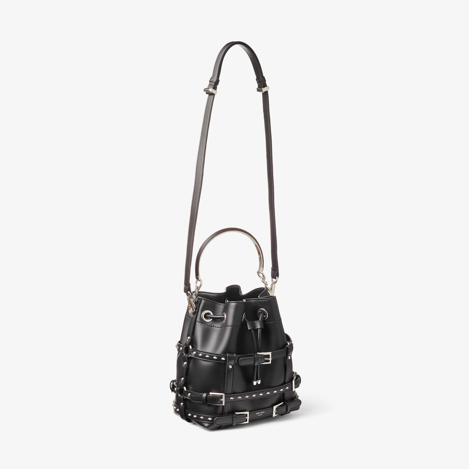 Bon Bon Bucket
Black Calf Leather Bucket Bag with Harness - 6